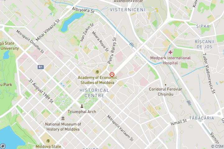 Carte du circuit Connaître la République de Moldavie - Voyage privé guidé