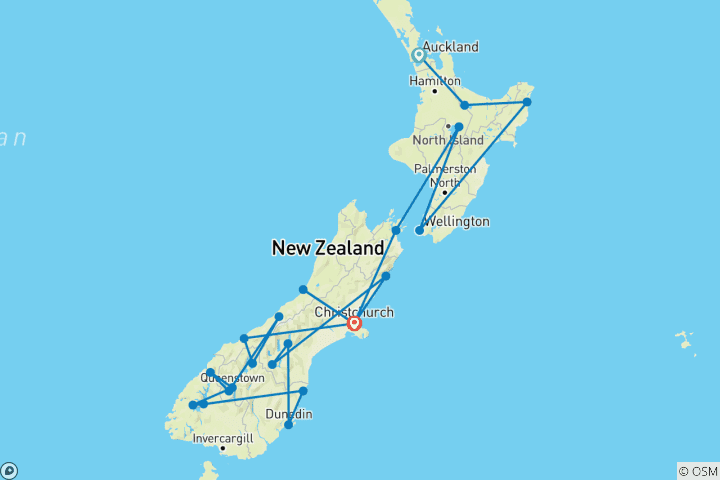 Kaart van Nieuw-Zeeland Vista (2025/2026)