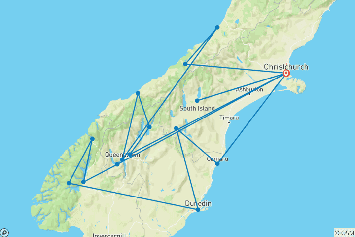 Carte du circuit Merveilles du Sud (2025/2026)