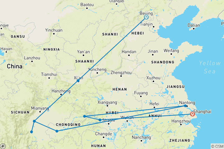 Mapa de Panda Gigante y Río Yangtsé 14D