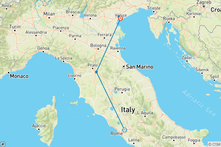 Carte du circuit Italie classique