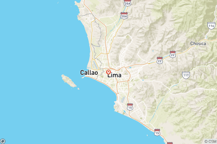 Kaart van Lima, Historisch & Culinair: Markt, Chinatown, Centrum & Barranco