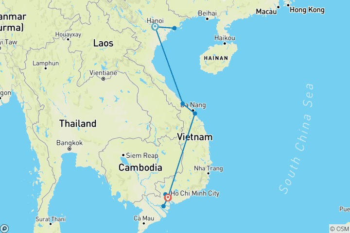 Carte du circuit Solo-ish Vietnam