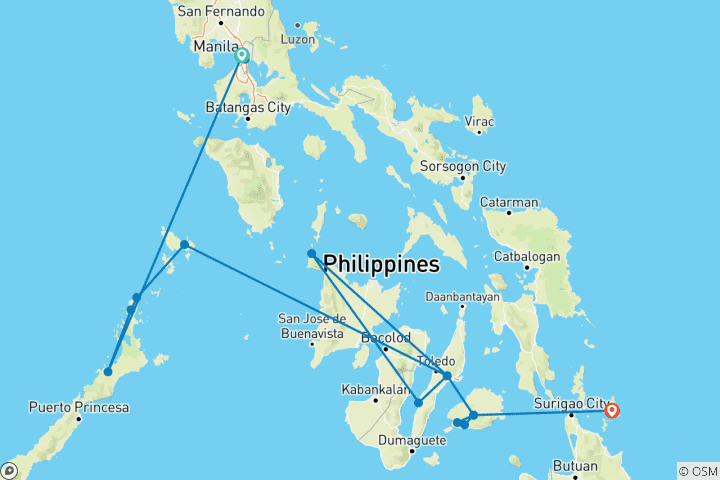 Carte du circuit Total Philippines