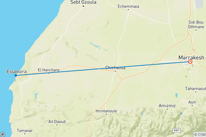 Carte du circuit Extension de la plage d'Essaouira