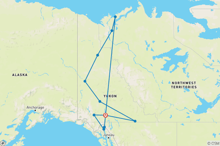 Carte du circuit Du Pacifique à l'Arctique