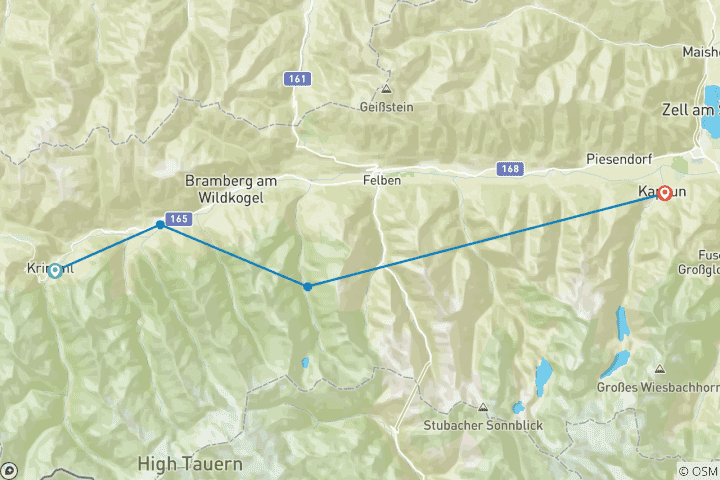 Karte von Nationalpark Hohe Tauern (8 Tage)