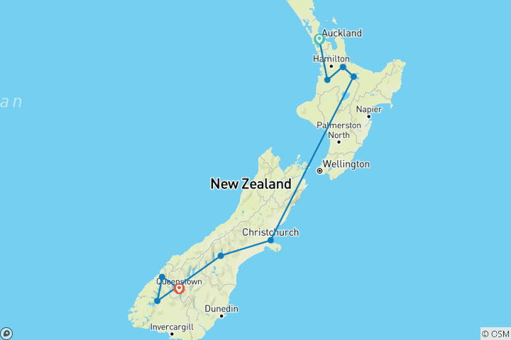 Map of EPIC NEW ZEALAND ROADTRIP