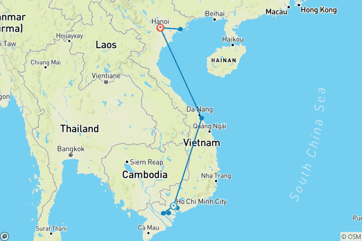 Karte von 13-Tage-Reise durch Kultur, Natur und Geschichte