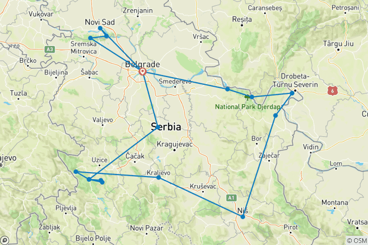 Mapa de Privado - Serbia en profundidad