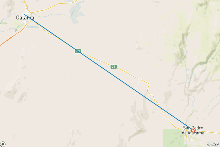 Carte du circuit Expérience d'aventure supérieure de 6 jours dans le désert d'Atacama