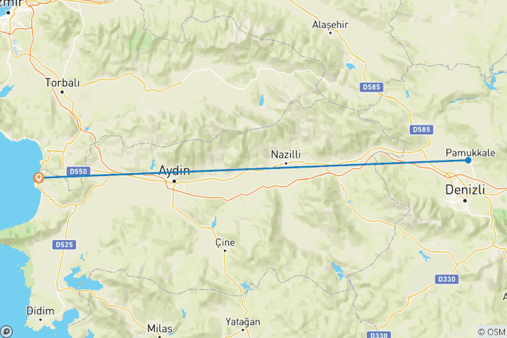 Carte du circuit Visite privée de Pamukkale