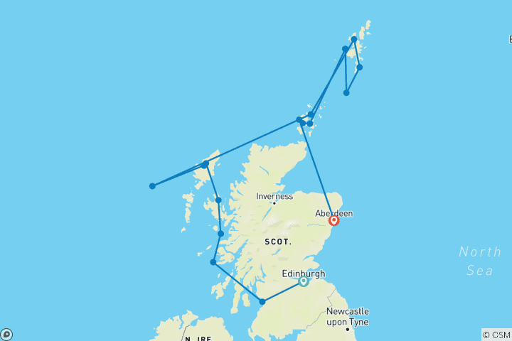 Mapa de Escocia salvaje - M/V Sylvia Earle