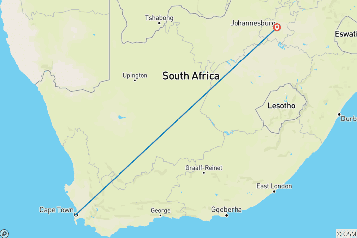 Map of SOUTH AFRICA HIGHLIGHTS