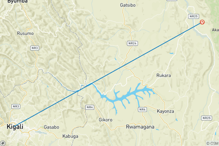 Carte du circuit 2 jours Parc national de l'Akagera
