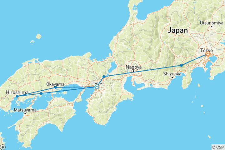 Carte du circuit Arômes du Japon 2025-2026