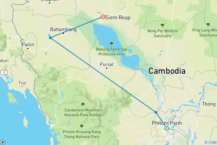 Mapa de Ciclismo al Oeste del Tonle Sap, Visita Local y Cultura