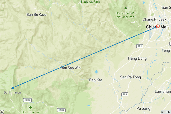 Mapa de Senderismo Doi Inthanon 2 días/1 noche