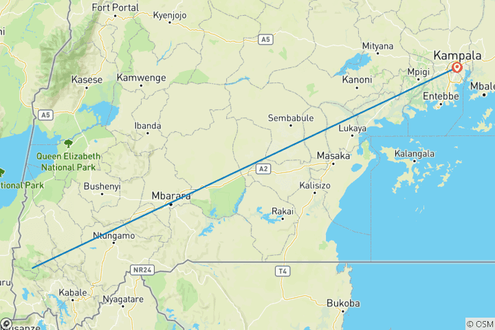 Carte du circuit Randonnée de 3 jours à la rencontre des gorilles et découverte de la culture Batwa dans le parc national de Bwindi