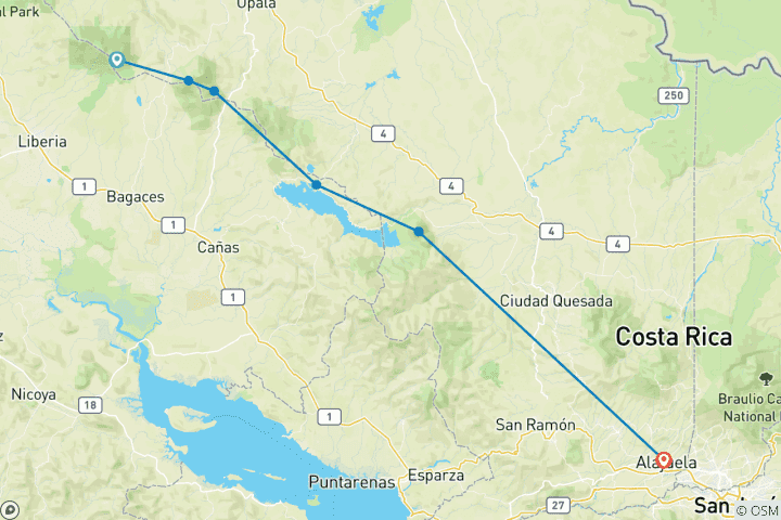 Carte du circuit Les volcans