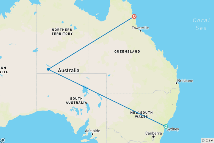 Karte von Einblicke Australiens