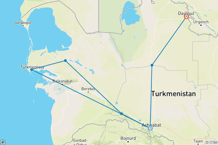 Map of Discover Turkmenistan