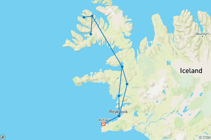 Karte von 7 Tage Nordlicht-Geheimnisse - Westfjorde