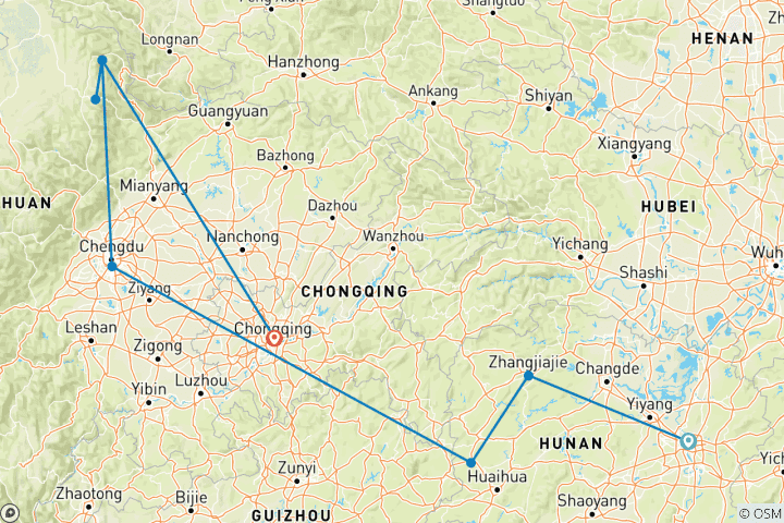 Map of Natural Treasures of China
