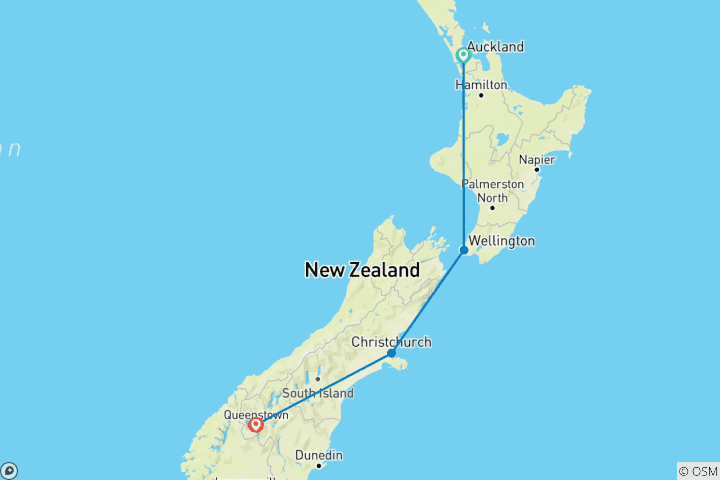 Map of Wonders of New Zealand