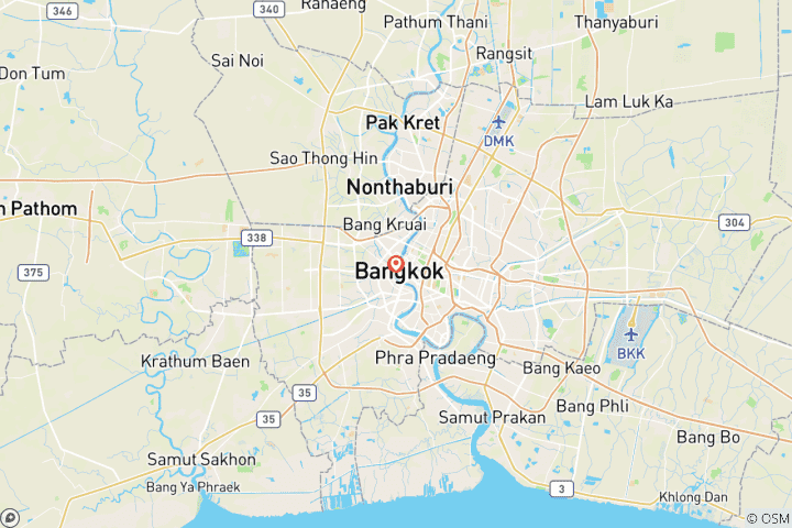 Kaart van 7 dagen in Thailand: Tempels, eilanden & Thaise cultuur