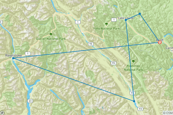 Mapa de Coleccionista de montaña | Viaje por carretera a una estación de esquí canadiense