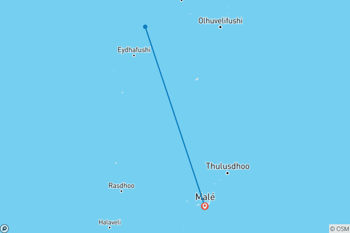 Map of Maldives Baa Atoll Adventure - 8 days
