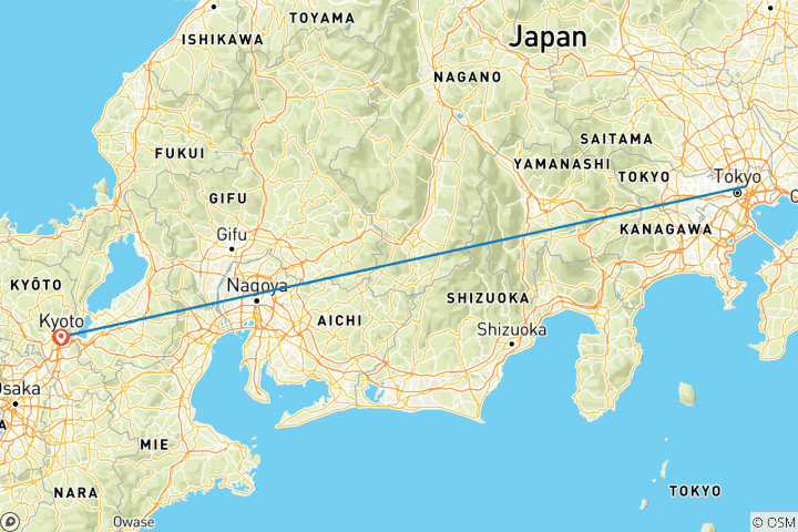 Carte du circuit 7 jours - Best of Japan Cherry Blossom Tour 2026 | Expérience Sakura en petit groupe