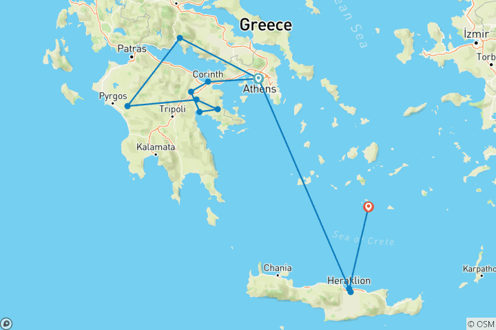 Map of LA GRÈCE DES DIEUX Un voyage dans la mythologie