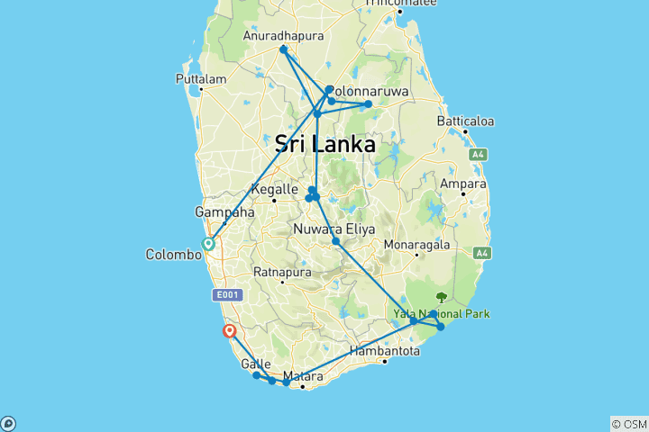 Map of Wonders of Sri Lanka (Classic Group)
