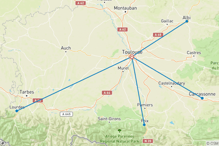 Karte von Lokales Leben Frankreich: Toulouse