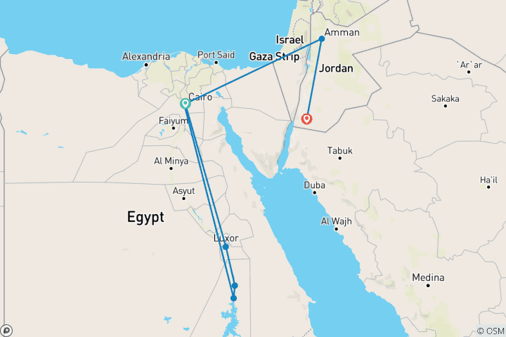 Map of Cultural Treasures of Egypt and Jordan – An Immersive Travel Experience