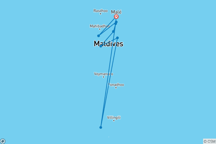 Map of The Beauty of the Underwater World in the Maldives