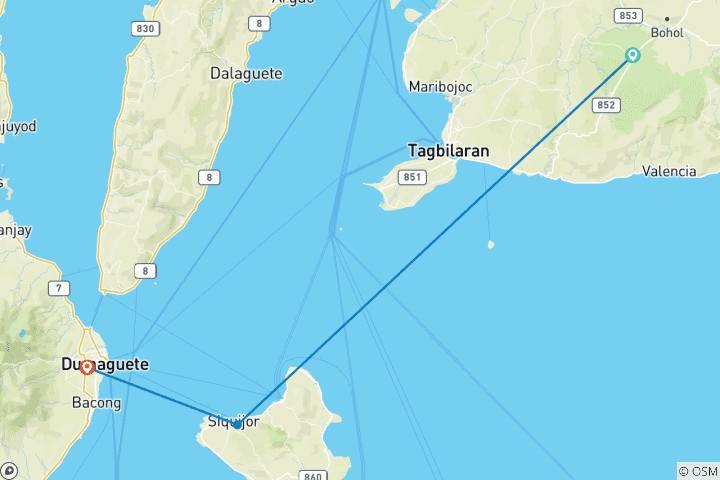 Map of 6 Days Amazing Philippines Small Group Tour (Max 8)