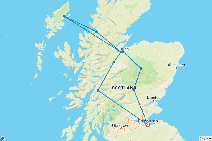 Kaart van Ontsnap naar de Hebriden - 5 dagen