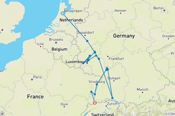 Carte du circuit Contes de fées du Rhin et de la Moselle 2027