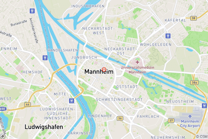 Carte du circuit Mannheim - la culture au carré