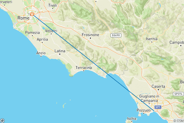 Map of Italy in a Week - Covering Naples and Rome