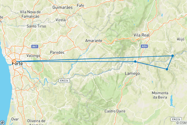 Map of Portugal - die andere Seite des Douro (8 Tage)