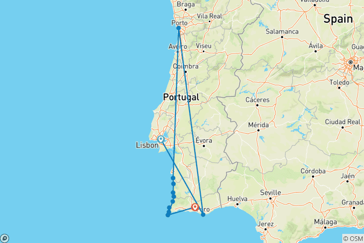 Karte von Best of Rota Vicentina (8 Tage)