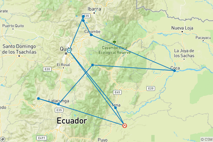 Karte von Ecuador Multiaktiv (17 Tage)