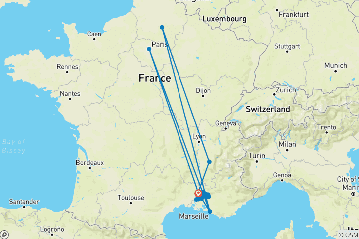 Map of Cycling in Provence: Alpilles & Luberon 6 Days