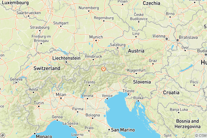 Mapa de Curso de esquí de fondo de Nochevieja en el Valle de Antholz (8 días)