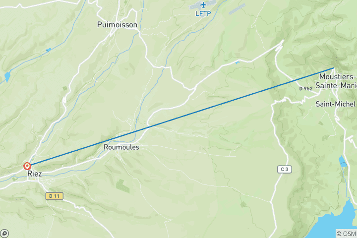 Carte du circuit Provence - Les Gorges du Verdon (8 jours)