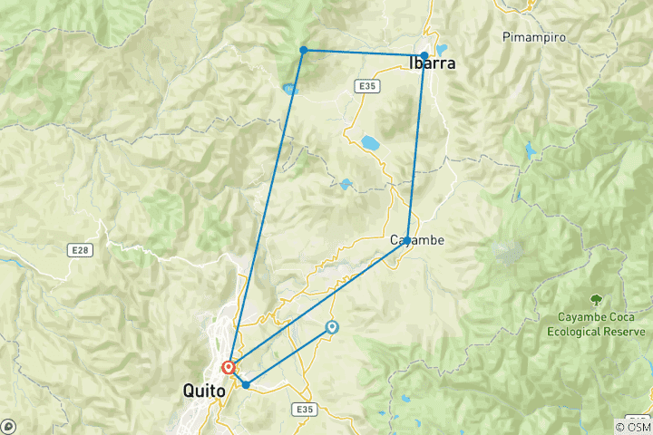 Mapa de Bicicleta de montaña en las tierras altas del norte (6 días)